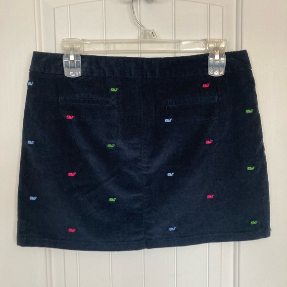 Vineyard Vines navy corduroy skirt with embroidered whales. Sz 14 - Picture 2 of 4